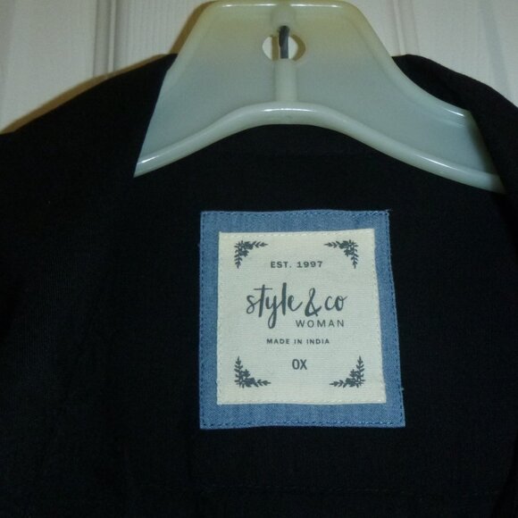 Style & Co – Womens Black roll tab shirt - Picture 2 of 5